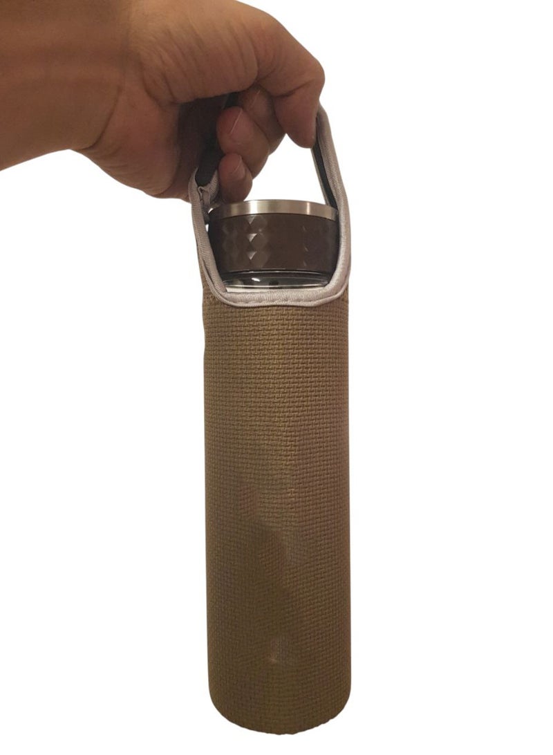Glass Water Bottle with Neoprene Sleeve - Image 2