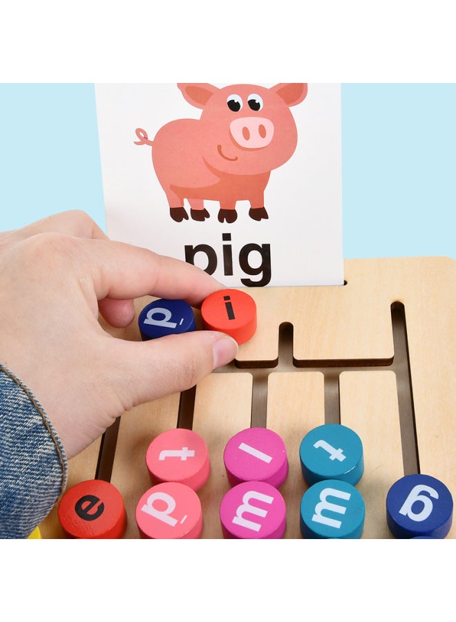 English Word Short Vowel Walking Letter Maze Montessori Children's Early Childhood Enlightenment Teaching Aids-Color:Vowel Letter Out Of Position  - Image 4