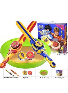 Y&D Battling Top Burst Gyro Toy, Spinning Top w/Sword Launcher, Battle Game Set Toys For 5 6 7 8 9 10 Years Old Boys Girls, Special training set metal gyro play games for kids' Gifts  - Image 1