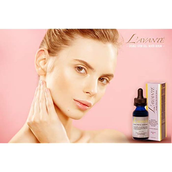 L'avante Double Stem Cell Silver Serum - Anti-aging, Anti-wrinkle and Skin Rejuvenation Treatment for Face and Neck, Scar and Acne Treatment, Moisturizer, Skin Hydration - Image 4