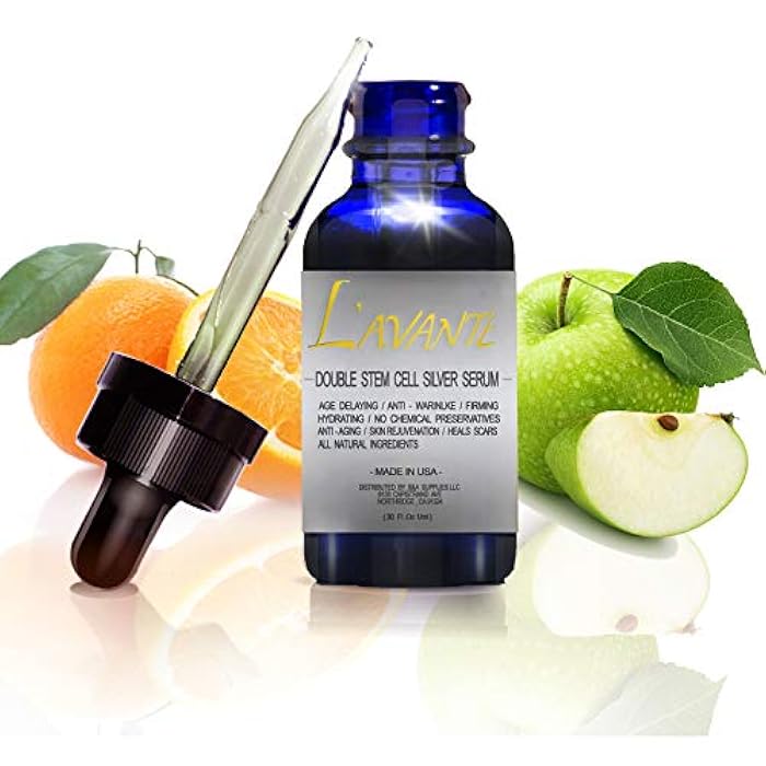 L'avante Double Stem Cell Silver Serum - Anti-aging, Anti-wrinkle and Skin Rejuvenation Treatment for Face and Neck, Scar and Acne Treatment, Moisturizer, Skin Hydration - Image 5