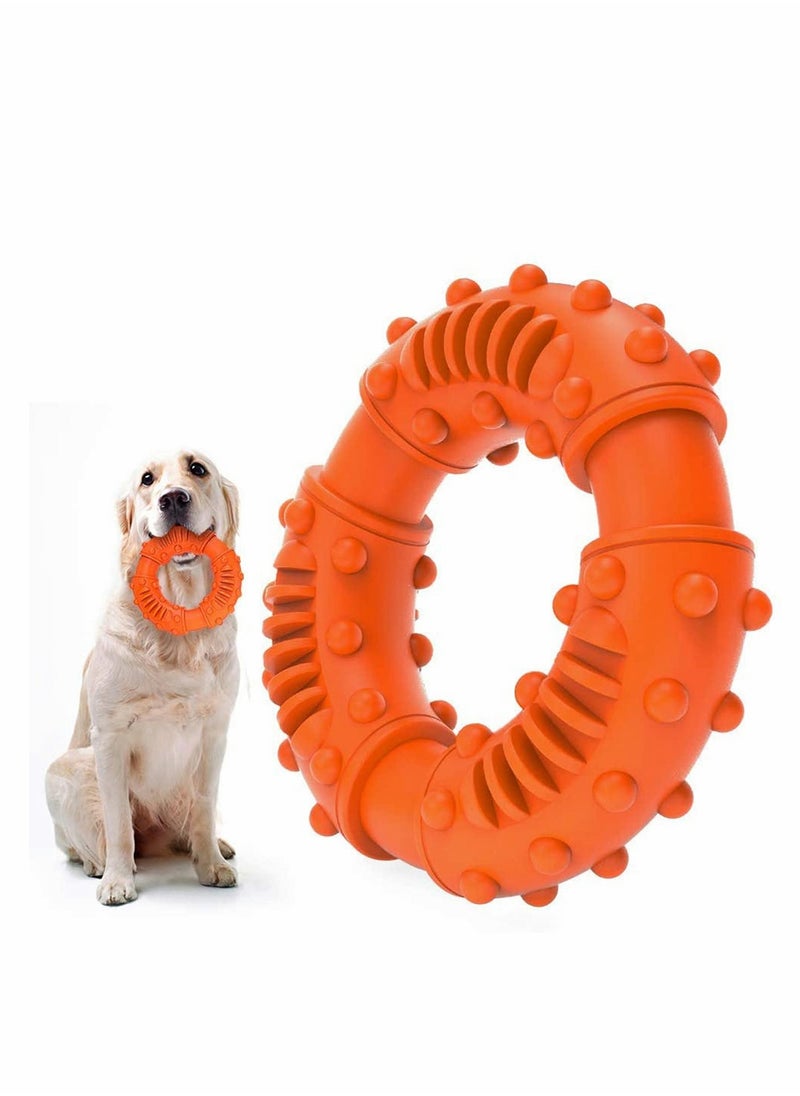 KASTWAVE Dog Chew Toy, Ultra Durable Toughest Natural RubberTexture Nub Dog Toys for All Aggressive Chewers Large Dogs Puppy Fun to Chew Dental Care Training Teething (Orange)  - Image 1