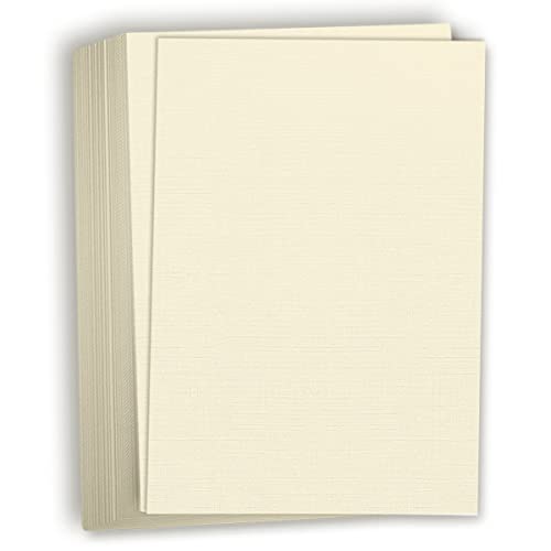 Hamilco ورق كاردستوك قماش هاملكو - 8 1/2 × 11" سميك ثقيل الوزن 80 رطل - 50 حزمة (العاجي) - Image 1