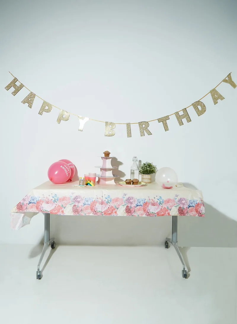 Talking Tables Luxe Gold Happy Birthday Garland. 3M.