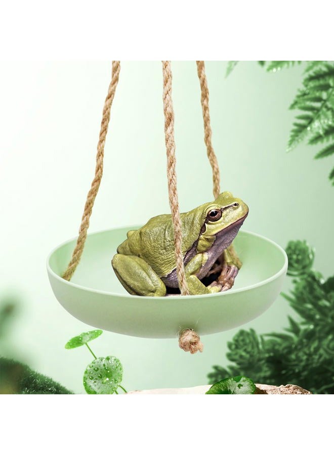 Neeenn Frog Swing Toys, Gecko Swing Toys, Plastic Reptile Amphibian Climbing Toys, Tank Aquarium Terrarium Decoration Accessories, Suitable for Frog Gecko Lizard Chameleon Hermit Crab Hamsters Rats - Image 1