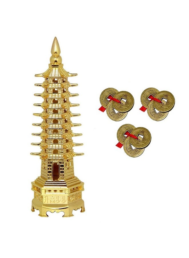 ARTISKRITI Education Tower Feng Shui for Students Academic Success with Lucky Feng Shui Coins, Feng Shui Items for Good Luck, Fengshui Items - Image 1
