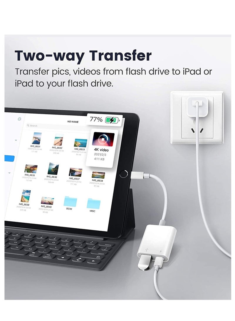 USB And Camera To Lightning Adapter White  - Image 3