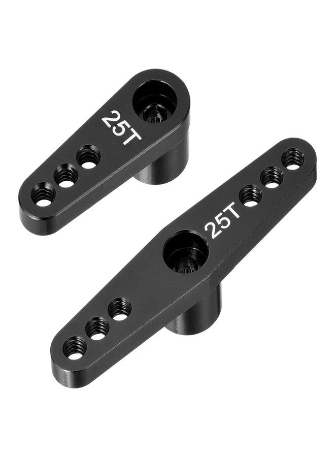 MECCANIXITY 1 Set Aluminum Servo Horn 25T Servo Horn Steering Double Arms Black Suitable for DIY RC Car/Boat/AirplanesBoat Model Accessories - Image 1