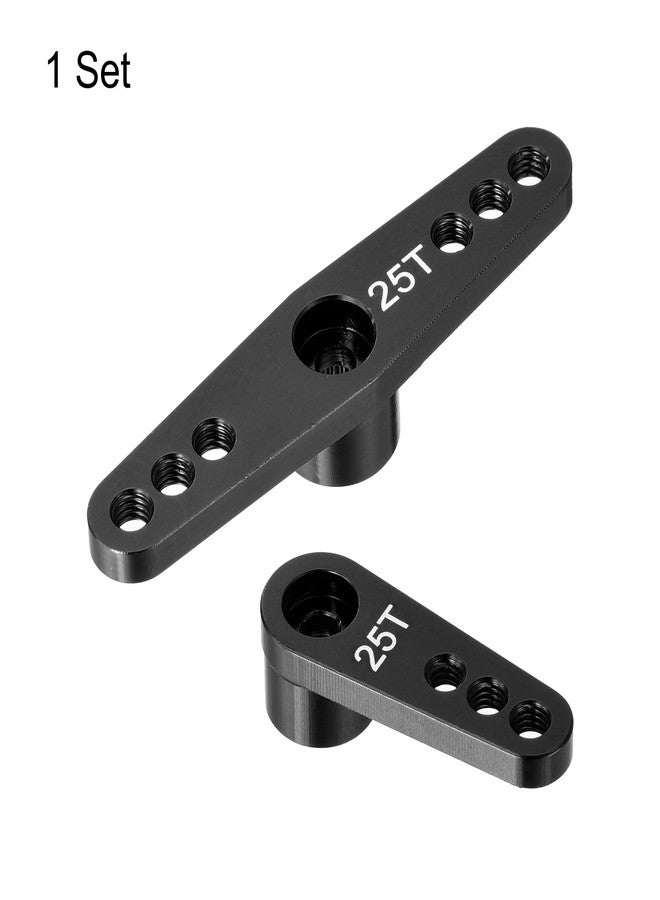 MECCANIXITY 1 Set Aluminum Servo Horn 25T Servo Horn Steering Double Arms Black Suitable for DIY RC Car/Boat/AirplanesBoat Model Accessories - Image 3