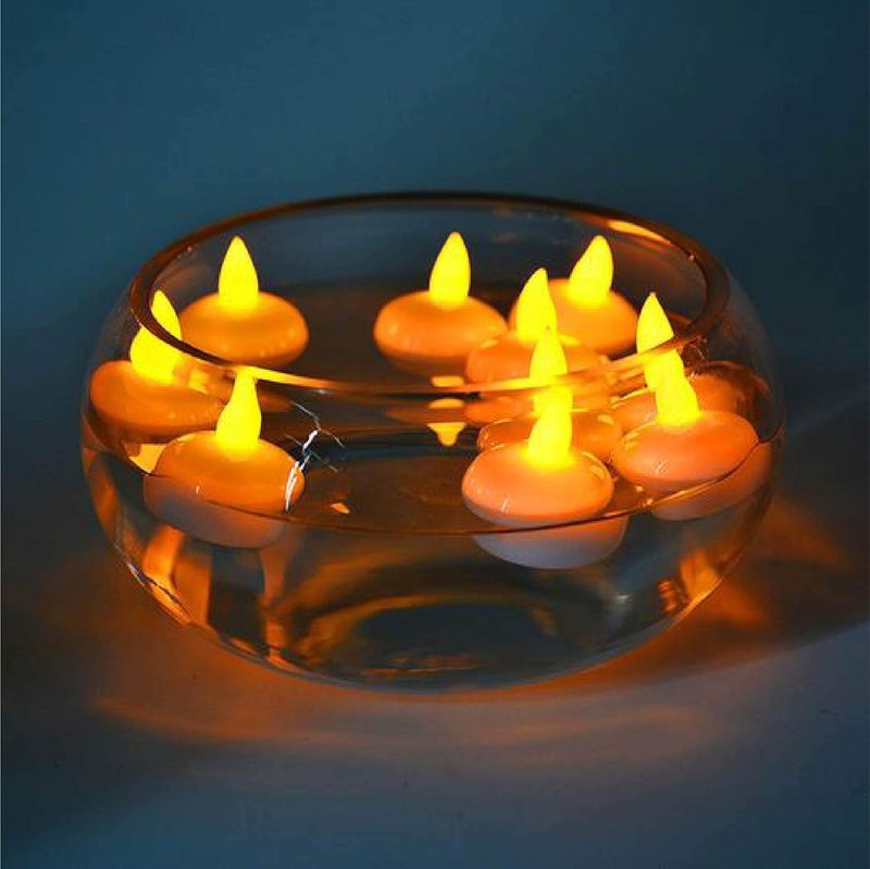 TEDTECH LED Floating Candles, Water Sensor Decorative Candles, Battery Operated LED Candles (Set of 24) - Image 1