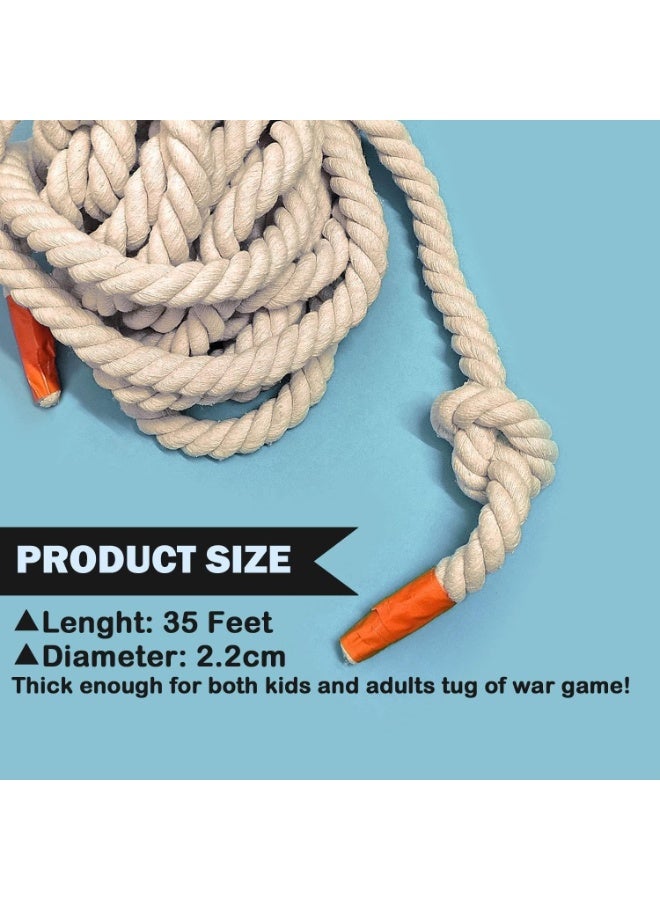 35FT Tug of War Rope for Kids and Adults, Field Day Soft Cotton Rope Games for Team Building Activities, Outdoor Lawn Yard Family Reunion Birthday Party Games - Image 2