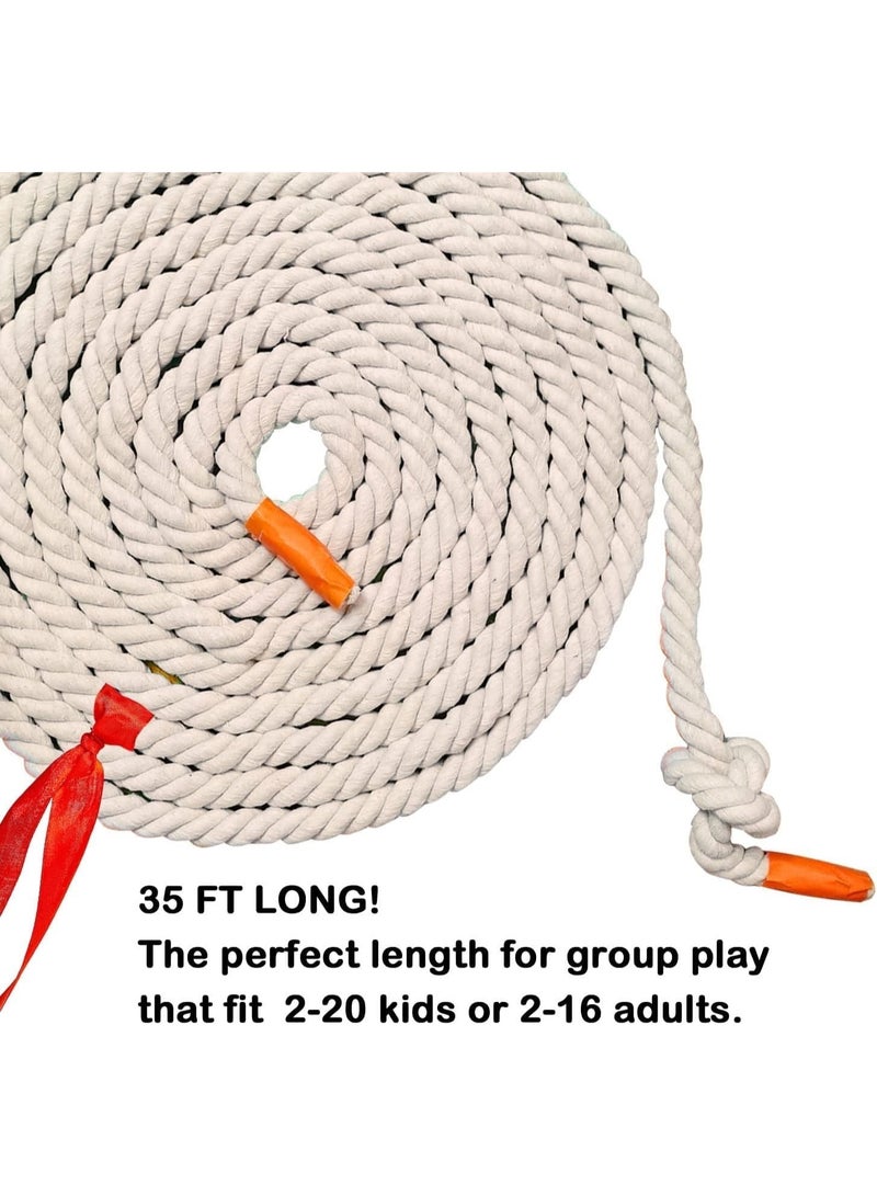 35FT Tug of War Rope for Kids and Adults, Field Day Soft Cotton Rope Games for Team Building Activities, Outdoor Lawn Yard Family Reunion Birthday Party Games - Image 4