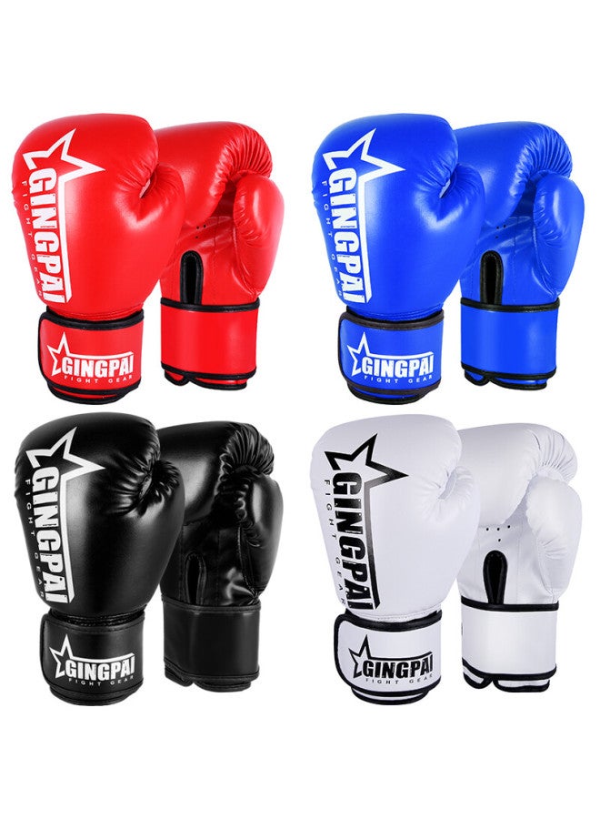 Competing pie Jingpai Boxing Gloves Adult Children Sanda Fighting Gloves Uni Breathable Training Punching Bag White 10oz - Image 4