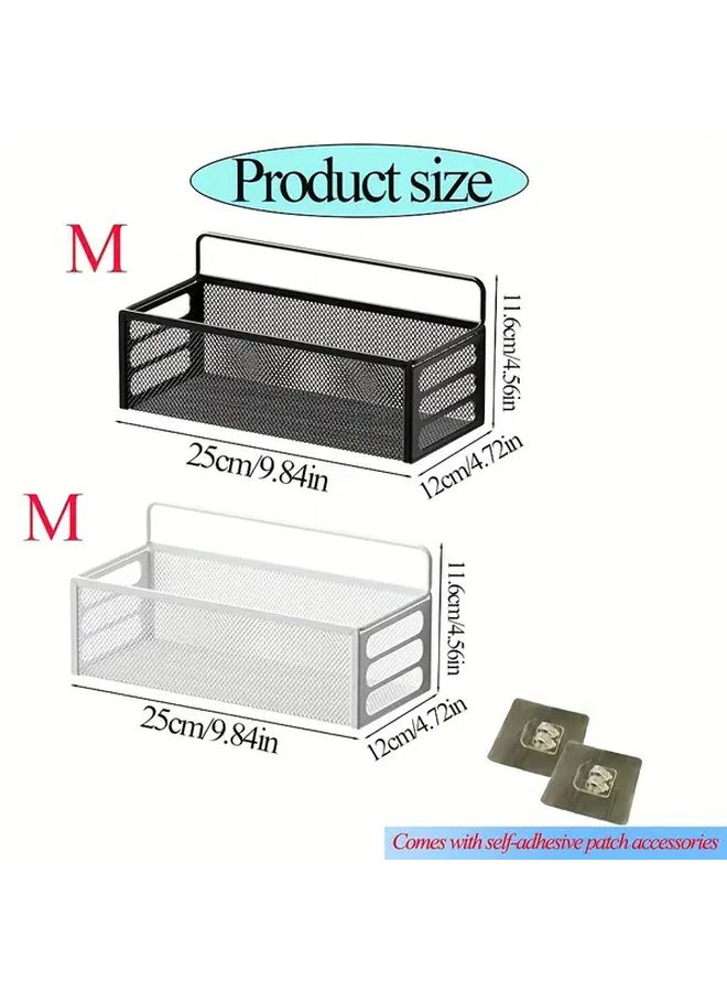 Black Heavy Duty Metal Bathroom Shower Organizer Shelf No Drill Installation Space Saving Storage Rack - Image 3