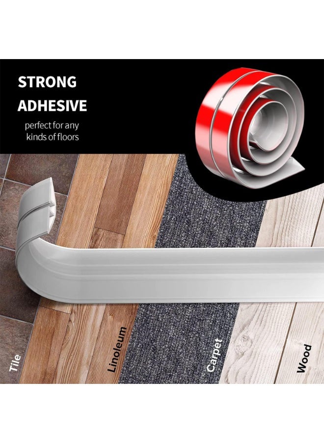 Floor Cord Cover,  Over Floor Cord Protector Self Adhesive Power Cable Protector Wire Cover for Walls, Silicone Cord Protector Ideal Extension Cord Cover to Protect Wires On Floor  - Image 3