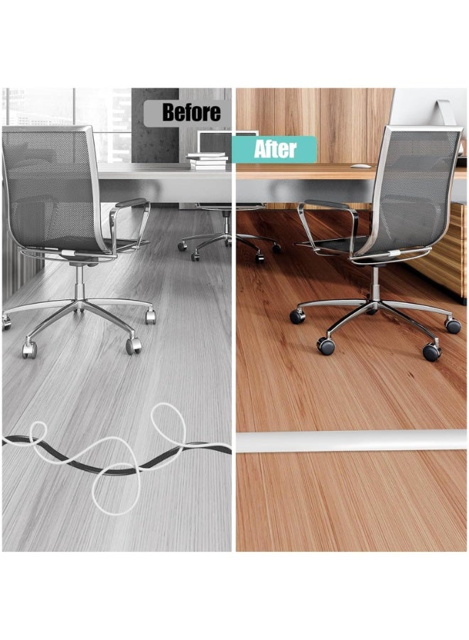 Floor Cord Cover,  Over Floor Cord Protector Self Adhesive Power Cable Protector Wire Cover for Walls, Silicone Cord Protector Ideal Extension Cord Cover to Protect Wires On Floor  - Image 4