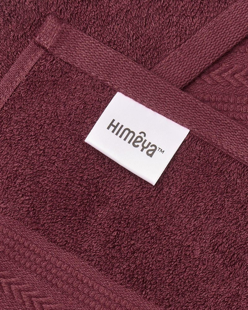 Himêya Himeya 100% Cotton Towels for Bath | Towels for Bath Large Size |Soft & Absorbent | 500 GSM |70 cms x 140 cms - Wine Red -Pack of 1 - Image 3
