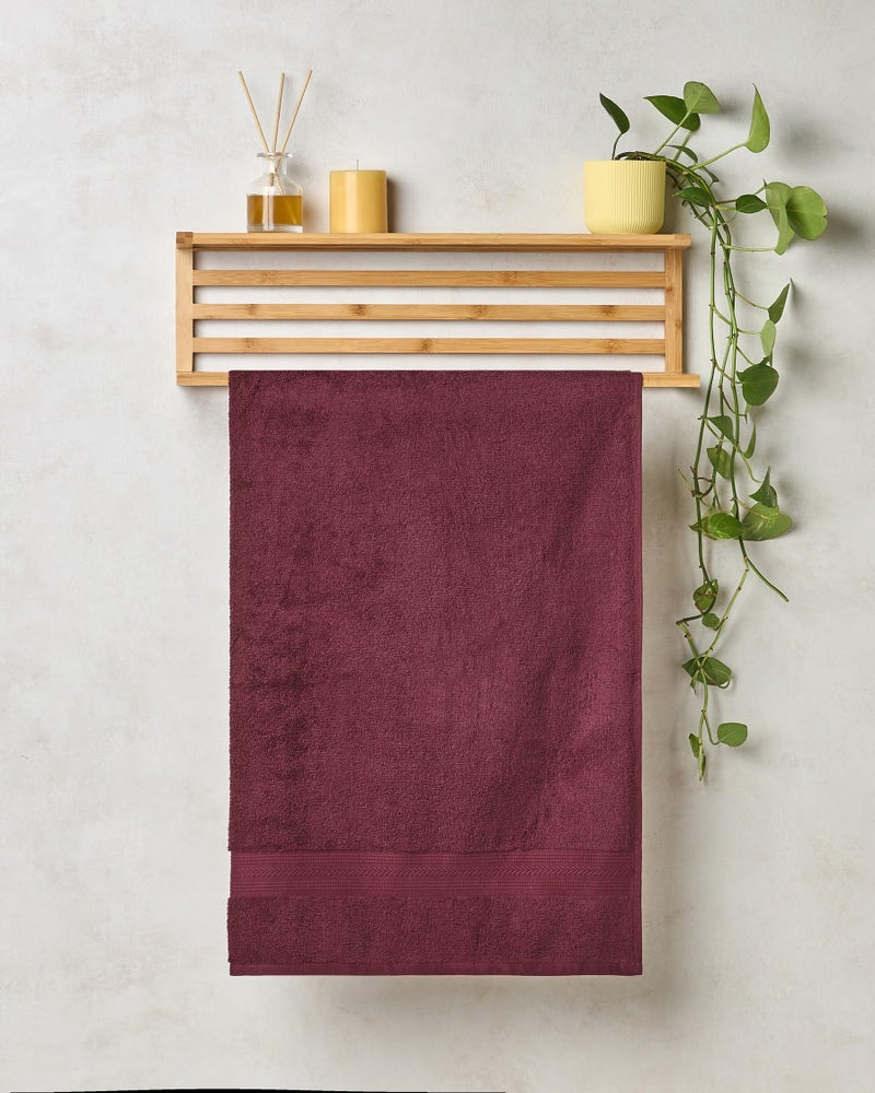 Himêya Himeya 100% Cotton Towels for Bath | Towels for Bath Large Size |Soft & Absorbent | 500 GSM |70 cms x 140 cms - Wine Red -Pack of 1 - Image 1