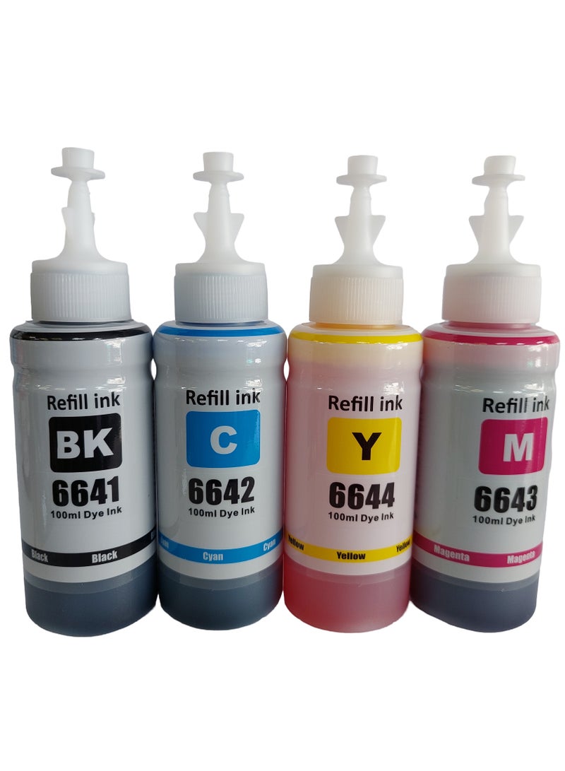 Refill 664 Compatible Refill Ink for Epson 664 T6641 T6642 T6643 T6644 L310 L312 L350 L355 L360 L361 L362 L365 L366 L375 Printer - Image 1