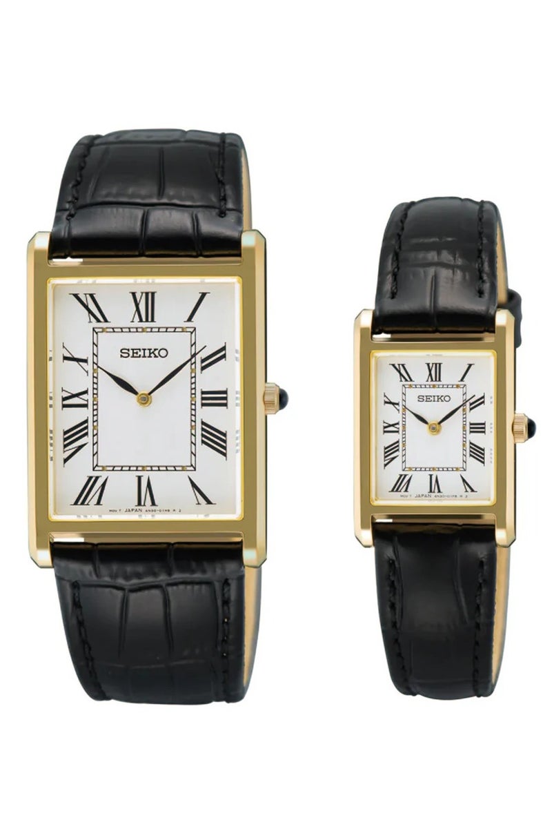 سيكو Seiko Tank Couple Watch SWR104P1 & SWR108P1 - Image 1