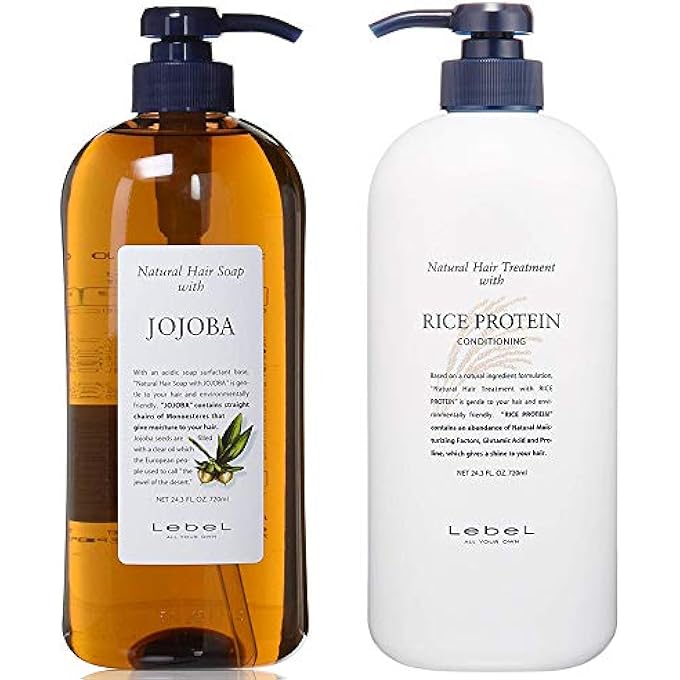 NATURAL HAIR SOAP WITH JOJOBA 720 ML & NATURAL HAIR TREATMENT RICE PROTEIN 720 ML