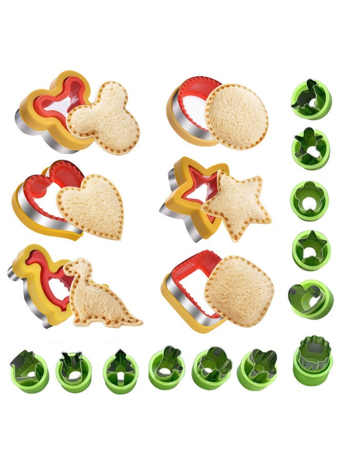 Sandwich Cutter Pocket Mold Cartoon Bread Mold Toast Cutting Mold Press Mold Stainless Steel Biscuit Mold-Color - Image 1