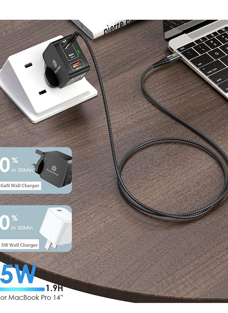 Phone Planet - 100W USB C Fast Cable with E-Marker Chip[2M] and 65W GaN [PD+PPS] Wall Charger 3 - Image 1