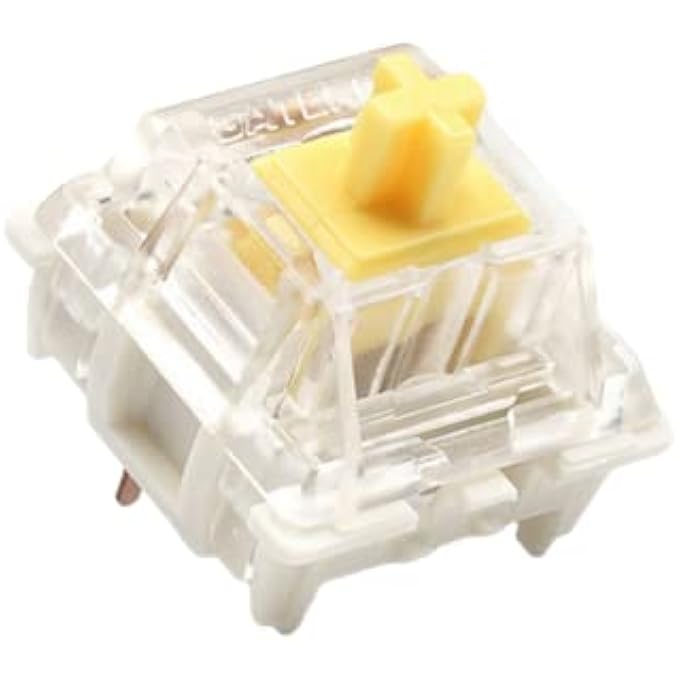 GATERON PACK OF GATERON KS-9 KEY SWITCHES FOR MECHANICAL GAMING KEYBOARDS | PLATE MOUNTED (GATERON SILENT YELLOW, 65 PCS) - Image 1