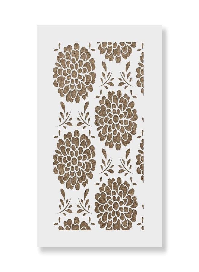 Stencil Revolution All-Over Dahlia Pattern Wall Stencil - Wall Stencil, Wall Paint Stencils, All-Over Stencil, Accent Wall Stencil - Alternative to Wallpaper Or Vinyl Decals - Image 1