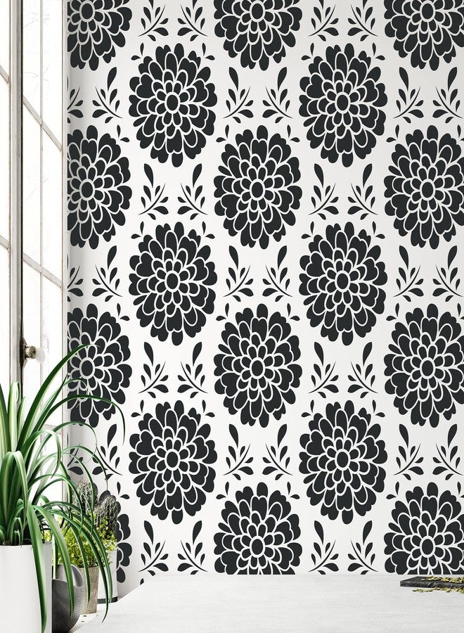 Stencil Revolution All-Over Dahlia Pattern Wall Stencil - Wall Stencil, Wall Paint Stencils, All-Over Stencil, Accent Wall Stencil - Alternative to Wallpaper Or Vinyl Decals - Image 2