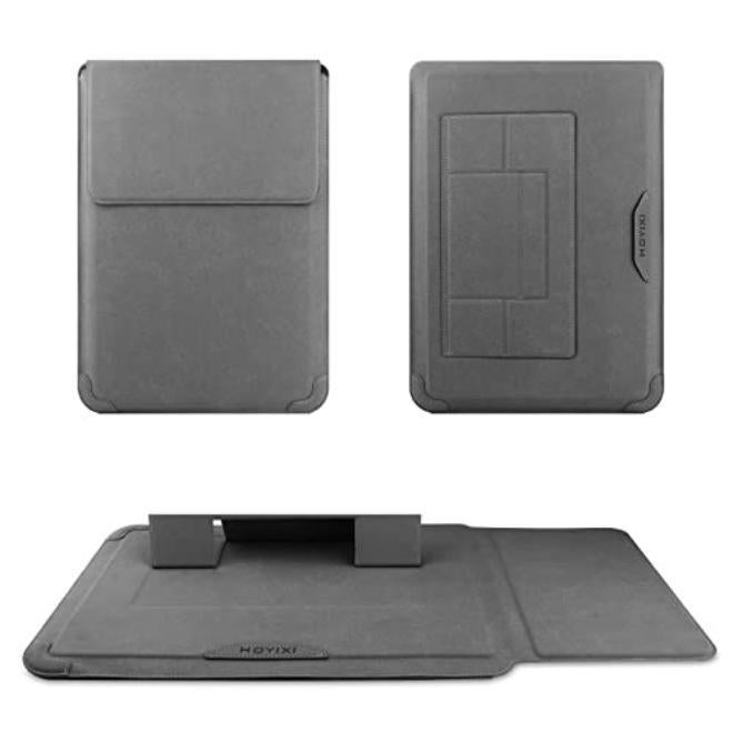 YelaJoy 15 16 Inch Laptop Sleeve Case Leather Bag for MacBook Pro 16 2021 & 2019/ASUS Vivobook 15/Huawei MateBook D15/HP 15.6" PC/MacBook Pro 15/Surface Laptop 3/Dell Inspiron 15/IdeaPad, Gray - Image 2