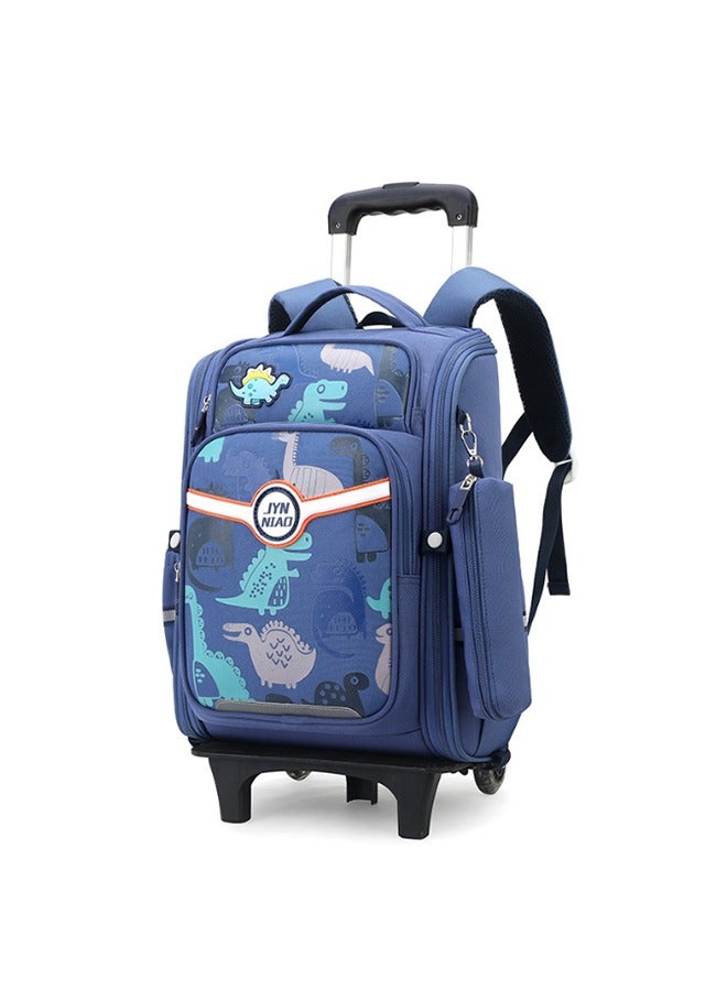 JCB CHIC حقائب ظهر متدحرجة للأولاد، حقائب أمتعة بعجلات للأطفال، حقائب مدرسية بعجلات، حقيبة كتب متينة مطبوعة بسماء مرصعة بالنجوم