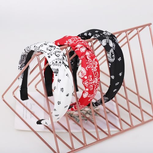 Lvyeer Bandana Headbands for Women Knotted Headband Fashion Chiffon Fabric Hairband for Women and Girls Cute Hair Accessory (Knotted-B) - Image 4