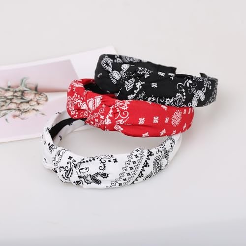 Lvyeer Bandana Headbands for Women Knotted Headband Fashion Chiffon Fabric Hairband for Women and Girls Cute Hair Accessory (Knotted-B) - Image 3