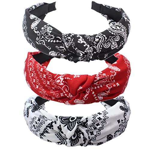 Lvyeer Bandana Headbands for Women Knotted Headband Fashion Chiffon Fabric Hairband for Women and Girls Cute Hair Accessory (Knotted-B) - Image 1