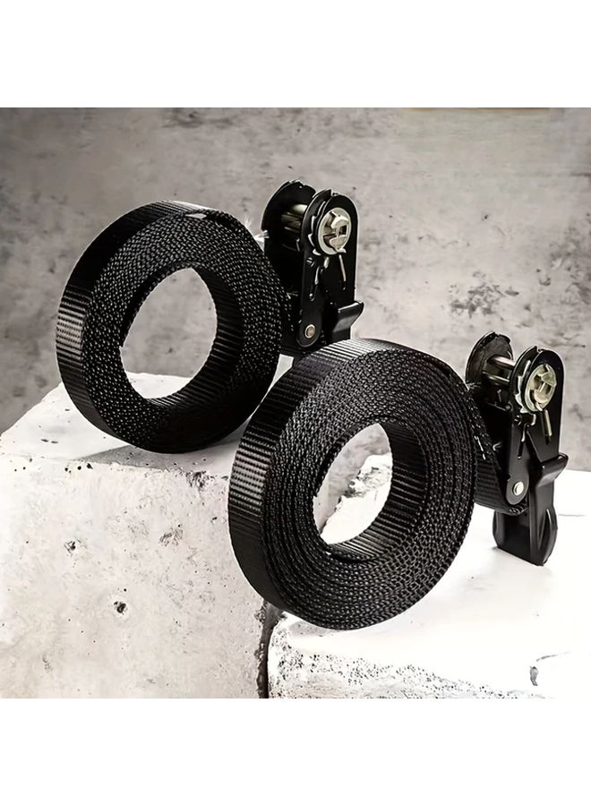 3 Meter Heavy Duty Double Hook Rope Strap Polyester Cargo Tether With Metal Clips - Image 2