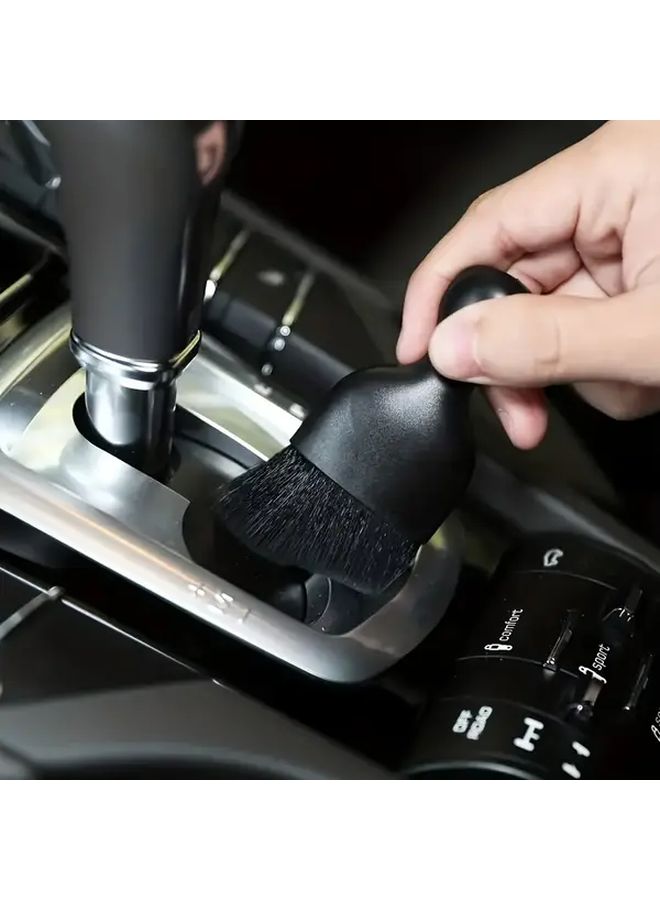2Pcs Black Car Interior Cleaning Brush With Storage Box For Vents Dashboard Gaps - Image 5