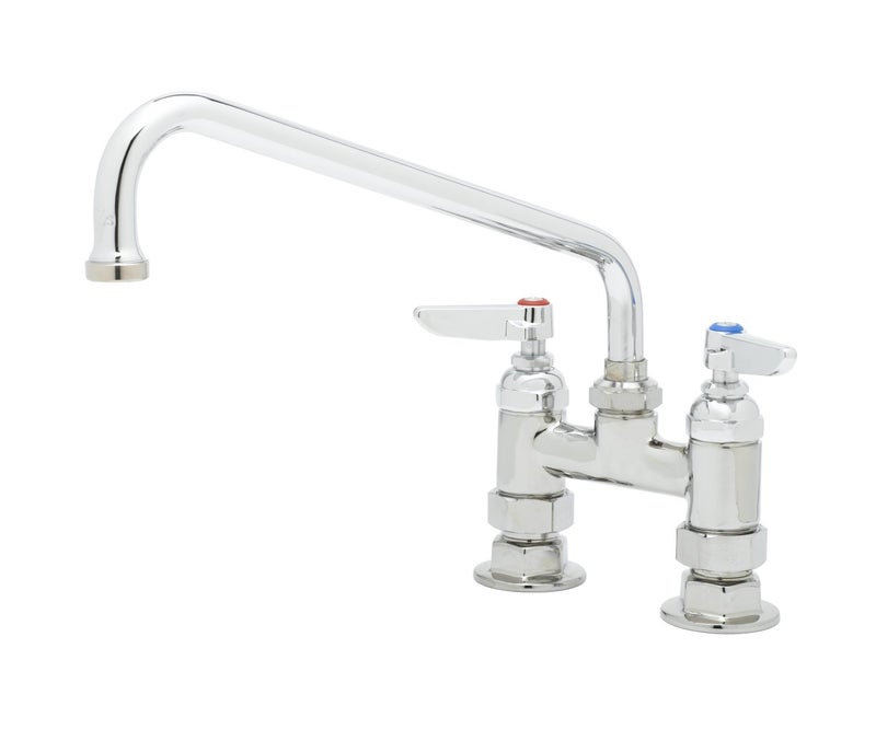 T&S Brass B-0226 Double Pantry Faucet, Deck Mount, 4-Inch Centers, 10-Inch Swing Nozzle (061X) - Image 4
