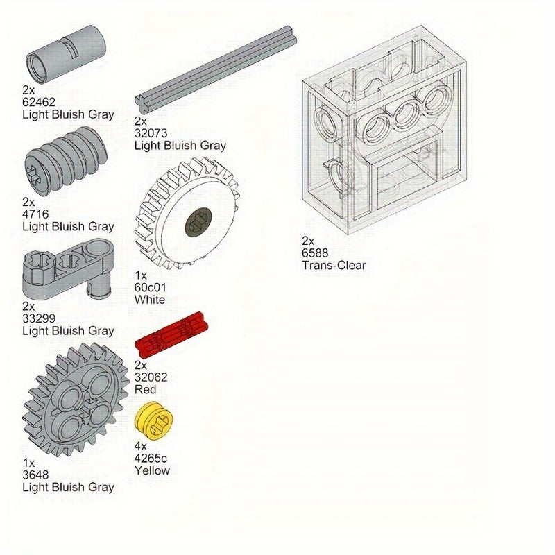 18 Pcs Small Particle Technology Building Blocks Set Including Reduction Gearbox And Turbine Box Compatible With Models 3648 4716 33299 32062 32123 32073 76019 And 6588 Mechanical Gear Parts - Image 5