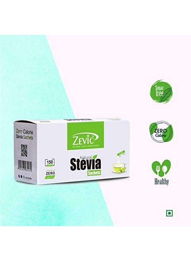Zevic 100% Sugar Free Natural Stevia Sachets | Zero Calories | Vegan & Keto | Diabetic Friendly - 205 g (150 Units) - Image 4
