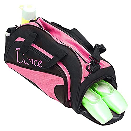 WVMKOR Womens Nylon Dance Sport Duffel Girls Gym Bag Rose Medium - Image 3