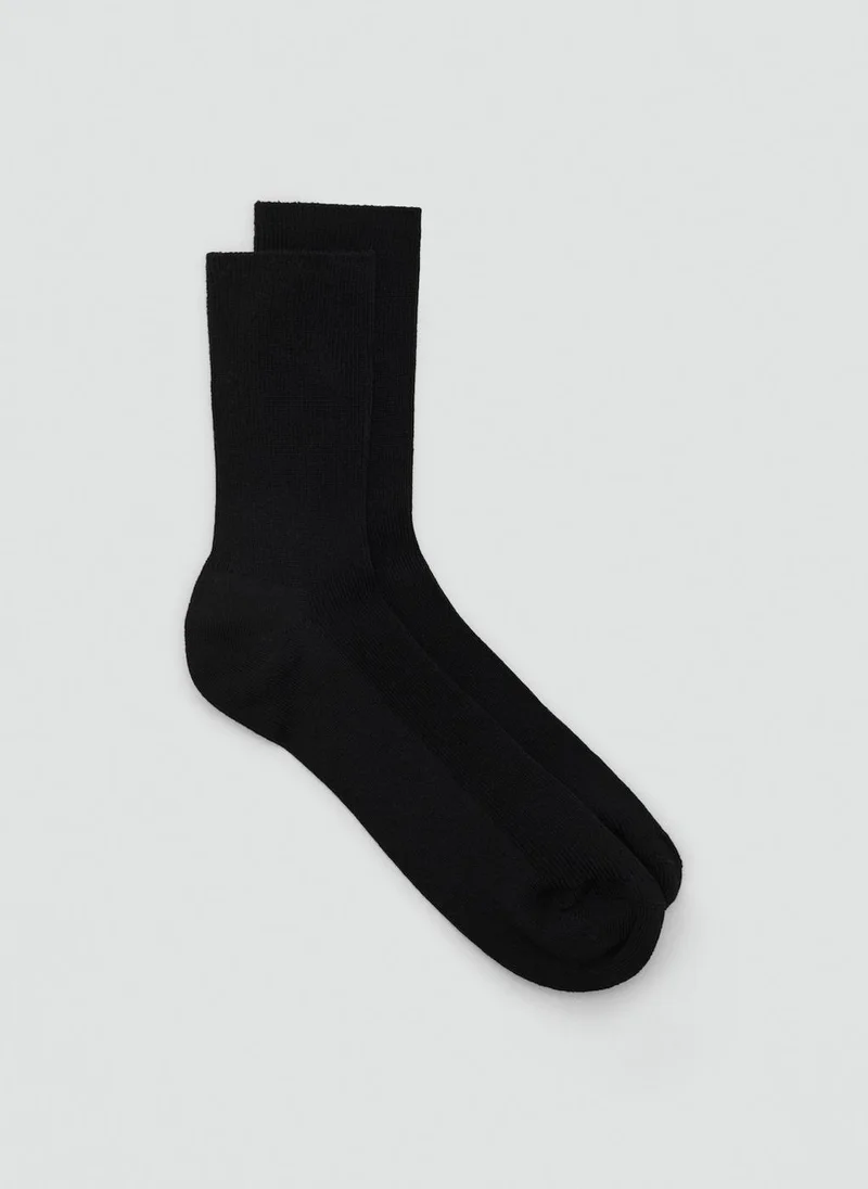MANGO Ribbed cotton socks