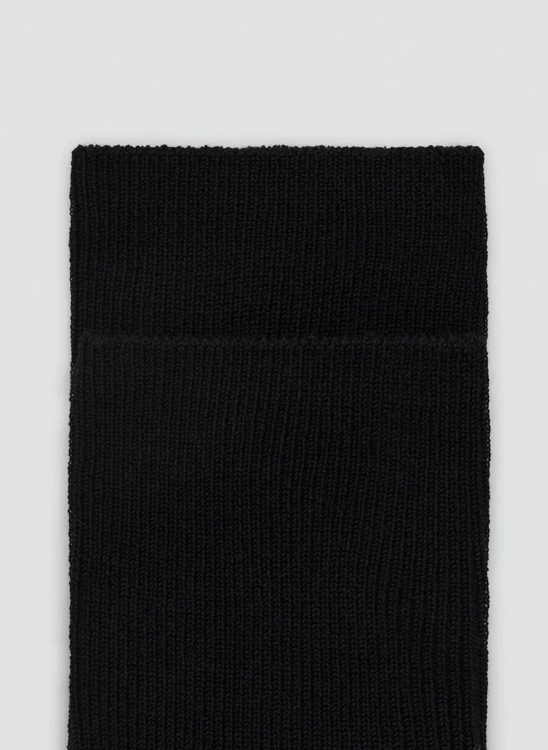 MANGO Ribbed cotton socks