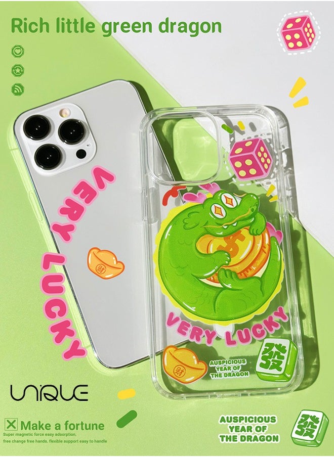 Unique - Compatible with iPhone 15 Pro Cases, Compatible with MagSafe Phone Cases，Clear Cases, Good Luck Cases, TPU Drop Protection - Transparent - Image 1