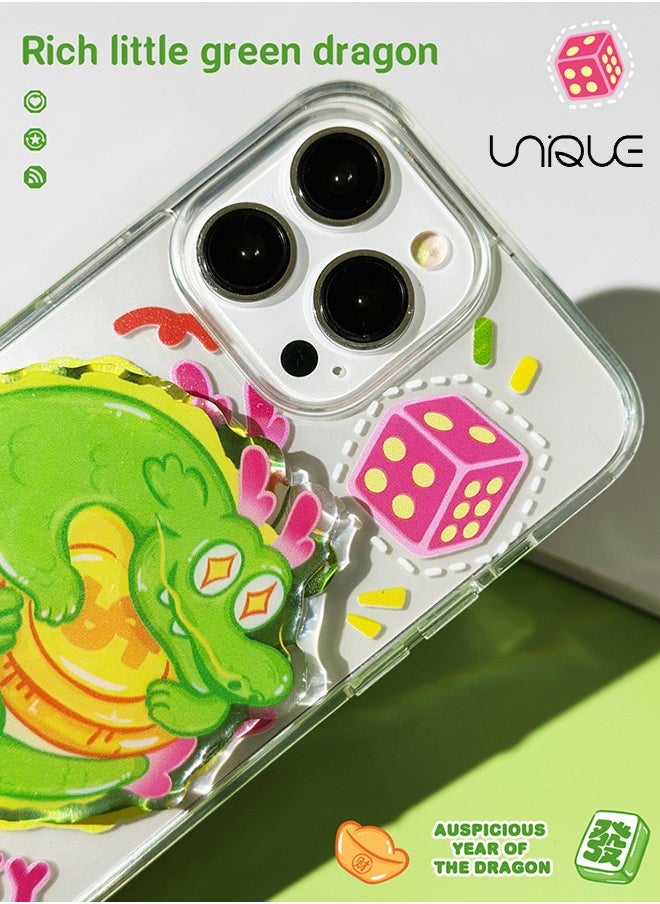 Unique - Compatible with iPhone 15 Pro Cases, Compatible with MagSafe Phone Cases，Clear Cases, Good Luck Cases, TPU Drop Protection - Transparent - Image 1