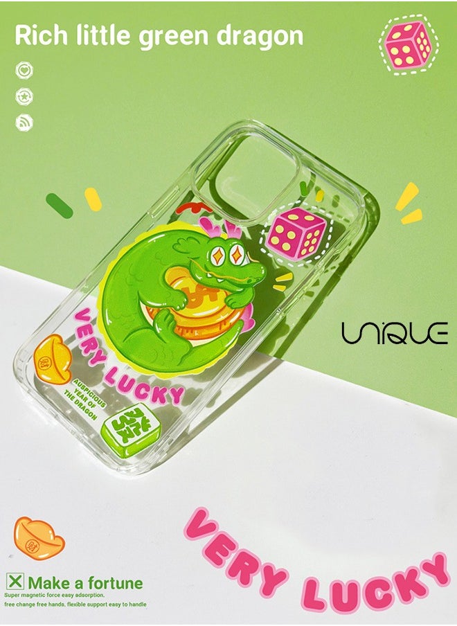 Unique - Compatible with iPhone 15 Pro Cases, Compatible with MagSafe Phone Cases，Clear Cases, Good Luck Cases, TPU Drop Protection - Transparent - Image 1