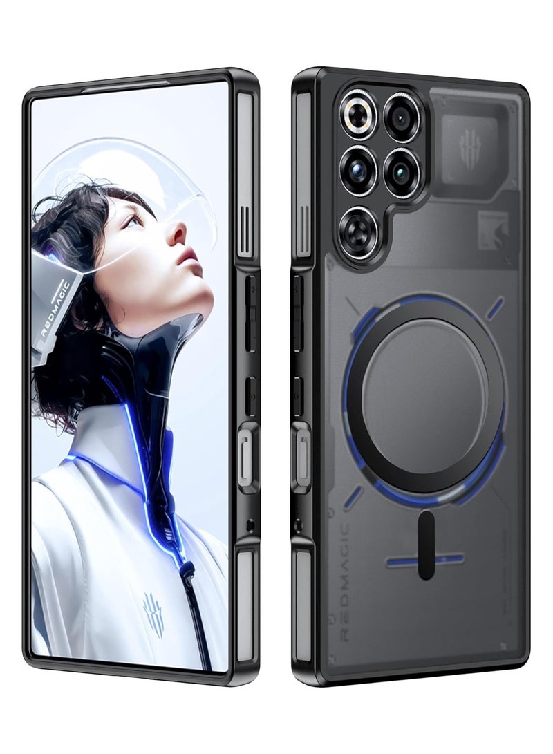 غطاء هاتف ZTE Nubia Redmagic 11 Pro و 11 Pro Plus متوافق مع MagSafe مصنوع من مواد TPU و PC مقاوم للصدمات تصميم شفاف مطفي نحيف مقاوم لبصمات الأصابع ويوفر حماية كاملة للهاتف - Image 1