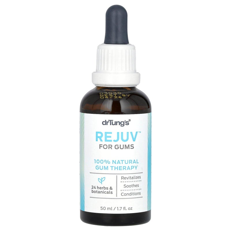 drTung's drTungs REJUV for Gums Tooth and Gum Tonic Mouthwash Herbal Gum Treatment Gum Health Gum Repair for Receding Gums Gum Oil Herbal Mouthwash 24 Herbs Botanicals 17 Fl Oz