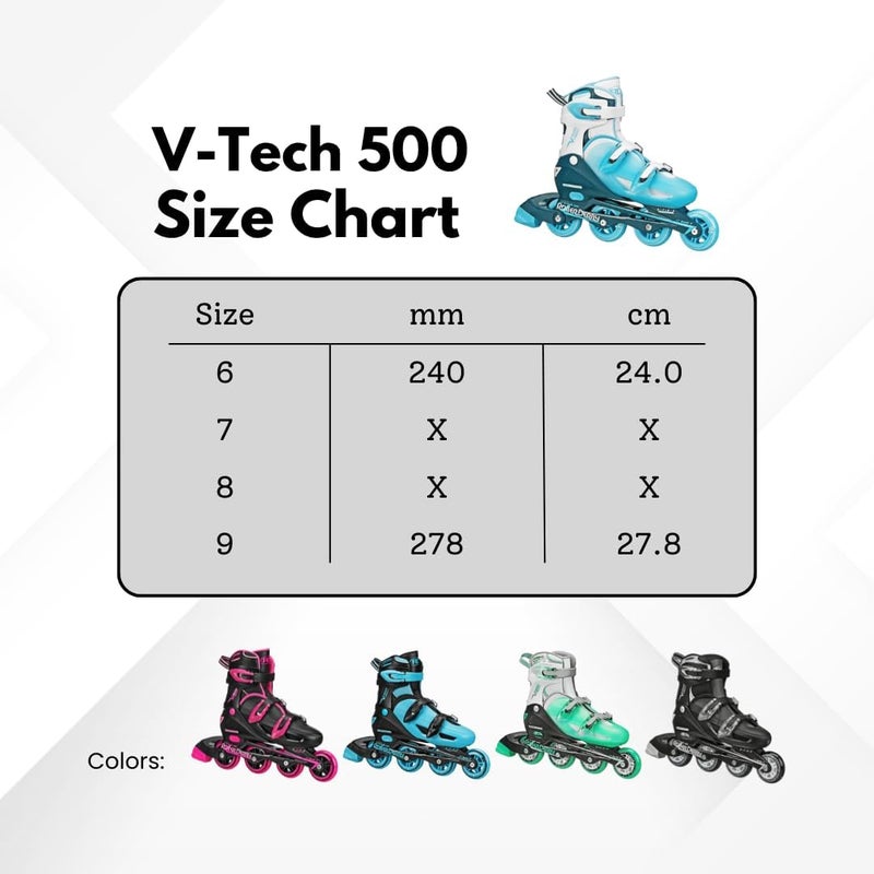 Roller Derby V-Tech 500 Adjustable Performance Inline Skates for Men, Women, Kids, Teens - Image 4