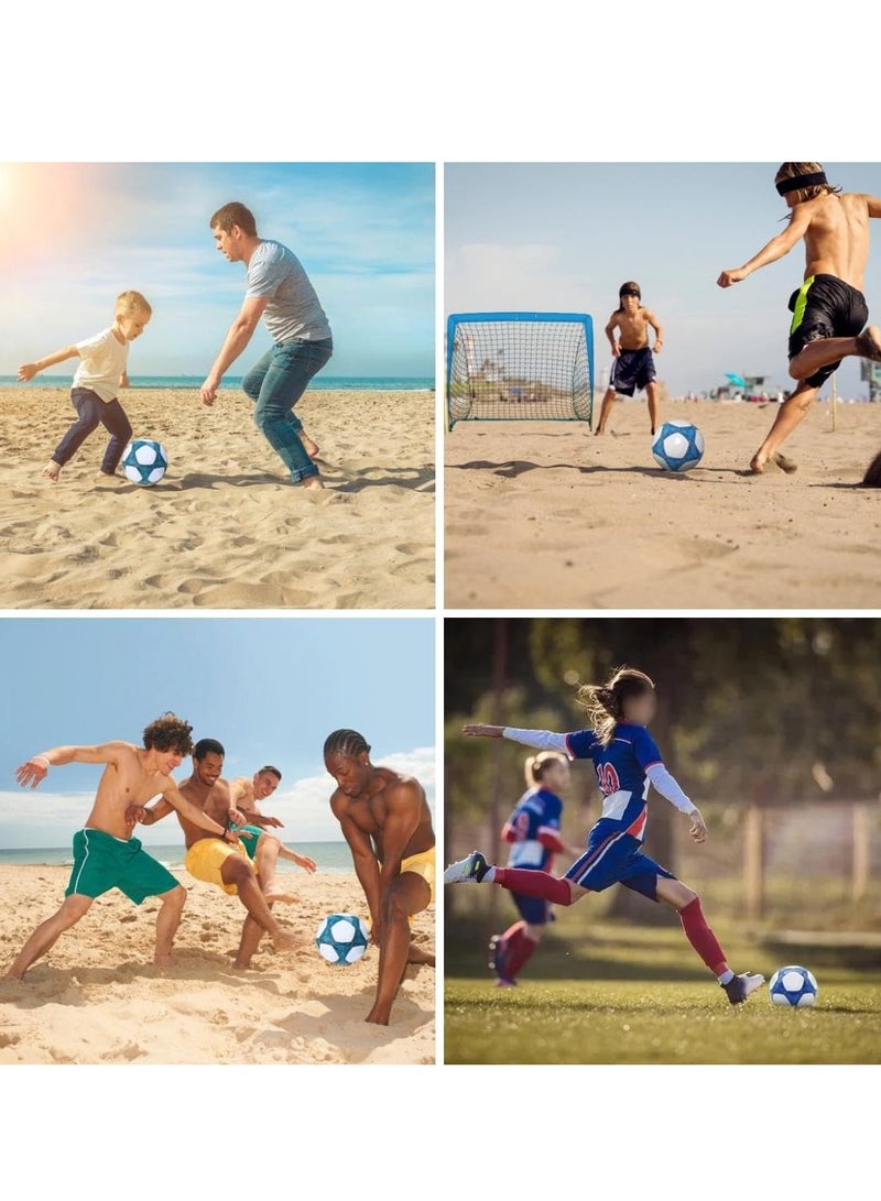 XiuWoo Soccer Goals for Backyard Set, 120x90cm, Kids Soccer Training Equipment, Soccer Practice Kit with One Soccer Ball, 10 Cones, One Agility Ladder, Air Pump and a Portable Backpack, blue  - Image 5